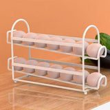 Maxbell Metal Wire Egg Tray Storage Rolling Egg Dispenser for Cabinet