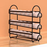 Maxbell Metal Wire Egg Tray Storage Rolling Egg Dispenser for Cabinet