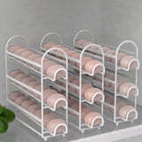 Maxbell Metal Wire Egg Tray Storage Rolling Egg Dispenser for Cabinet