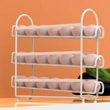 Maxbell Metal Wire Egg Tray Storage Rolling Egg Dispenser for Cabinet