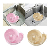 Maxbell Sink Drain Basket Snail Shaped Fruit Vegetable Washing Basket for Strawberry Pink