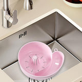 Maxbell Sink Drain Basket Snail Shaped Fruit Vegetable Washing Basket for Strawberry Pink