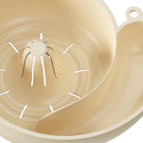 Maxbell Sink Drain Basket Snail Shaped Fruit Vegetable Washing Basket for Strawberry Creamy White