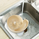 Maxbell Sink Drain Basket Snail Shaped Fruit Vegetable Washing Basket for Strawberry Creamy White