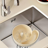 Maxbell Sink Drain Basket Snail Shaped Fruit Vegetable Washing Basket for Strawberry Creamy White