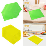 Maxbell 10x Fridge Shelf Liners Storage Refrigerator Mat for Kitchen Shelves Cabinet green
