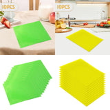 Maxbell 10x Fridge Shelf Liners Storage Refrigerator Mat for Kitchen Shelves Cabinet green