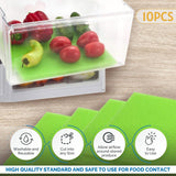 Maxbell 10x Fridge Shelf Liners Storage Refrigerator Mat for Kitchen Shelves Cabinet green