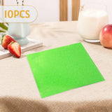 Maxbell 10x Fridge Shelf Liners Storage Refrigerator Mat for Kitchen Shelves Cabinet green