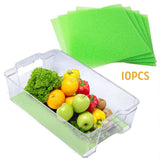 Maxbell 10x Fridge Shelf Liners Storage Refrigerator Mat for Kitchen Shelves Cabinet green