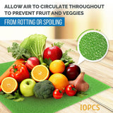 Maxbell 10x Fridge Shelf Liners Storage Refrigerator Mat for Kitchen Shelves Cabinet green