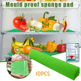 Maxbell 10x Fridge Shelf Liners Storage Refrigerator Mat for Kitchen Shelves Cabinet green