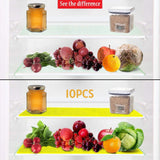 Maxbell 10x Fridge Shelf Liners Storage Refrigerator Mat for Kitchen Shelves Cabinet yellow