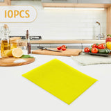 Maxbell 10x Fridge Shelf Liners Storage Refrigerator Mat for Kitchen Shelves Cabinet yellow