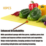 Maxbell 10x Fridge Shelf Liners Storage Refrigerator Mat for Kitchen Shelves Cabinet yellow