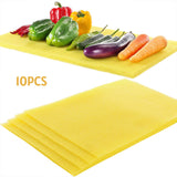 Maxbell 10x Fridge Shelf Liners Storage Refrigerator Mat for Kitchen Shelves Cabinet yellow