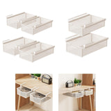 Maxbell 2x Under Shelf Storage Baskets Cabinet Bathroom Under Desk Drawer Organizers 25x38x12cm