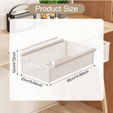Maxbell 2x Under Shelf Storage Baskets Cabinet Bathroom Under Desk Drawer Organizers 25x38x12cm