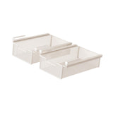 Maxbell 2x Under Shelf Storage Baskets Cabinet Bathroom Under Desk Drawer Organizers 25x38x12cm