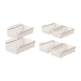 Maxbell 2x Under Shelf Storage Baskets Cabinet Bathroom Under Desk Drawer Organizers 25x38x12cm