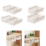 Maxbell 2x Under Shelf Storage Baskets Cabinet Bathroom Under Desk Drawer Organizers 25x38x12cm