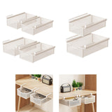 Maxbell 2x Under Shelf Storage Baskets Cabinet Bathroom Under Desk Drawer Organizers 25x38x12cm