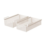 Maxbell 2x Under Shelf Storage Baskets Cabinet Bathroom Under Desk Drawer Organizers 35x38x12cm