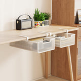 Maxbell 2x Under Shelf Storage Baskets Cabinet Bathroom Under Desk Drawer Organizers 35x38x12cm45x38x12cm