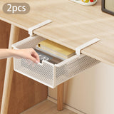 Maxbell 2x Under Shelf Storage Baskets Cabinet Bathroom Under Desk Drawer Organizers 35x38x12cm45x38x12cm