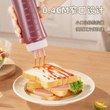 Maxbell 3x Sauce Bottles Squeeze with Small Pointed Nozzle for Dressing Barbecue BBQ White