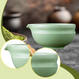 Maxbell Ceramic Matcha Bowl Tea Making Accessory Traditional Household Green Tea Cup Light Green