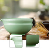 Maxbell Ceramic Matcha Bowl Tea Making Accessory Traditional Household Green Tea Cup Light Green