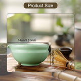 Maxbell Ceramic Matcha Bowl Tea Making Accessory Traditional Household Green Tea Cup Light Green