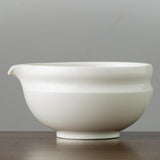 Maxbell Ceramic Matcha Bowl Tea Making Accessory Traditional Household Green Tea Cup Moon White