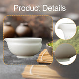 Maxbell Ceramic Matcha Bowl Tea Making Accessory Traditional Household Green Tea Cup Moon White