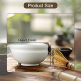 Maxbell Ceramic Matcha Bowl Tea Making Accessory Traditional Household Green Tea Cup Moon White