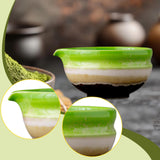 Maxbell Ceramic Matcha Bowl Tea Making Accessory Traditional Household Green Tea Cup Furnace Change Green