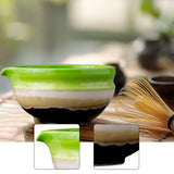 Maxbell Ceramic Matcha Bowl Tea Making Accessory Traditional Household Green Tea Cup Furnace Change Green