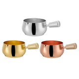 Maxbell Mini Skillet Sauce Bowl with Handle Soy Sauce Dish for Soy Melting Chocolate Silver