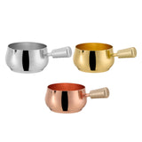 Maxbell Mini Skillet Sauce Bowl with Handle Soy Sauce Dish for Soy Melting Chocolate Silver