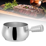 Maxbell Mini Skillet Sauce Bowl with Handle Soy Sauce Dish for Soy Melting Chocolate Silver