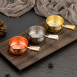 Maxbell Mini Skillet Sauce Bowl with Handle Soy Sauce Dish for Soy Melting Chocolate Silver