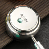 Maxbell Mini Skillet Sauce Bowl with Handle Soy Sauce Dish for Soy Melting Chocolate Silver