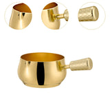 Maxbell Mini Skillet Sauce Bowl with Handle Soy Sauce Dish for Soy Melting Chocolate Gold
