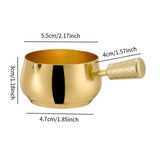 Maxbell Mini Skillet Sauce Bowl with Handle Soy Sauce Dish for Soy Melting Chocolate Gold