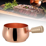 Maxbell Mini Skillet Sauce Bowl with Handle Soy Sauce Dish for Soy Melting Chocolate Rose Gold