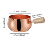 Maxbell Mini Skillet Sauce Bowl with Handle Soy Sauce Dish for Soy Melting Chocolate Rose Gold