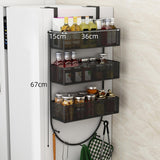 Maxbell Refrigerator Storage Rack with Hooks Fridge Organizer Shelf 36cmx15cmx67cm