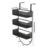 Maxbell Refrigerator Storage Rack with Hooks Fridge Organizer Shelf 36cmx15cmx67cm