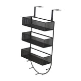 Maxbell Refrigerator Storage Rack with Hooks Fridge Organizer Shelf 36cmx15cmx67cm
